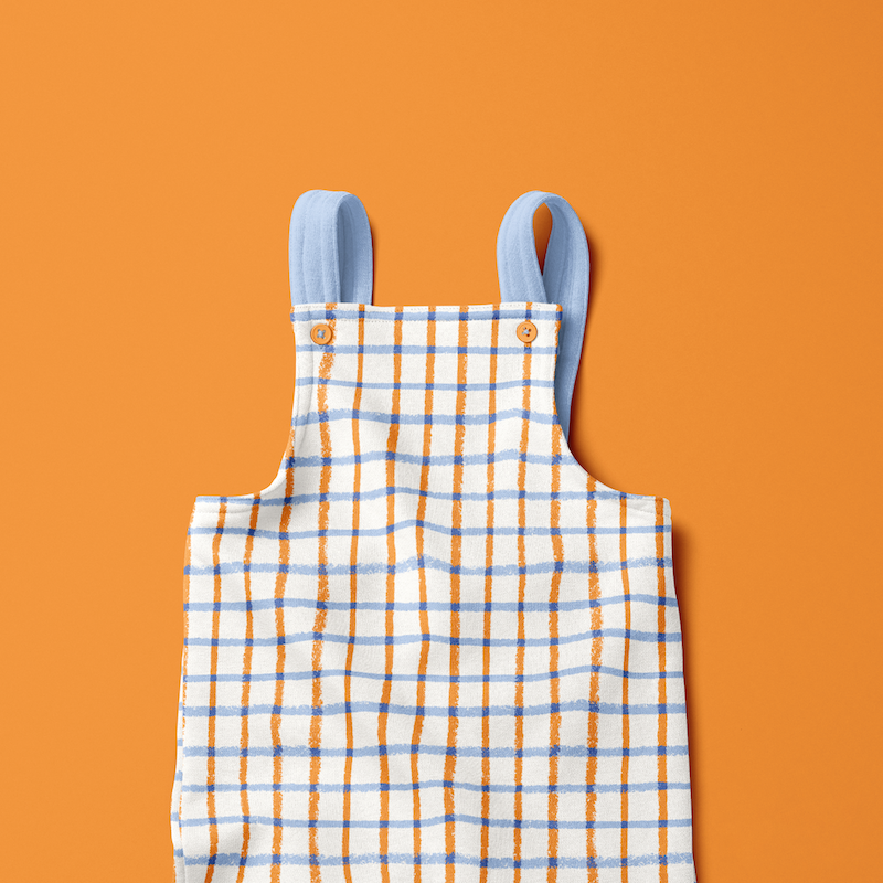Plaid dungaree